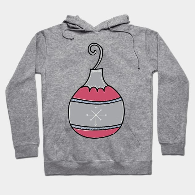 Whimsical Holiday Ball Ornament Illustration Hoodie by Angel Dawn Design